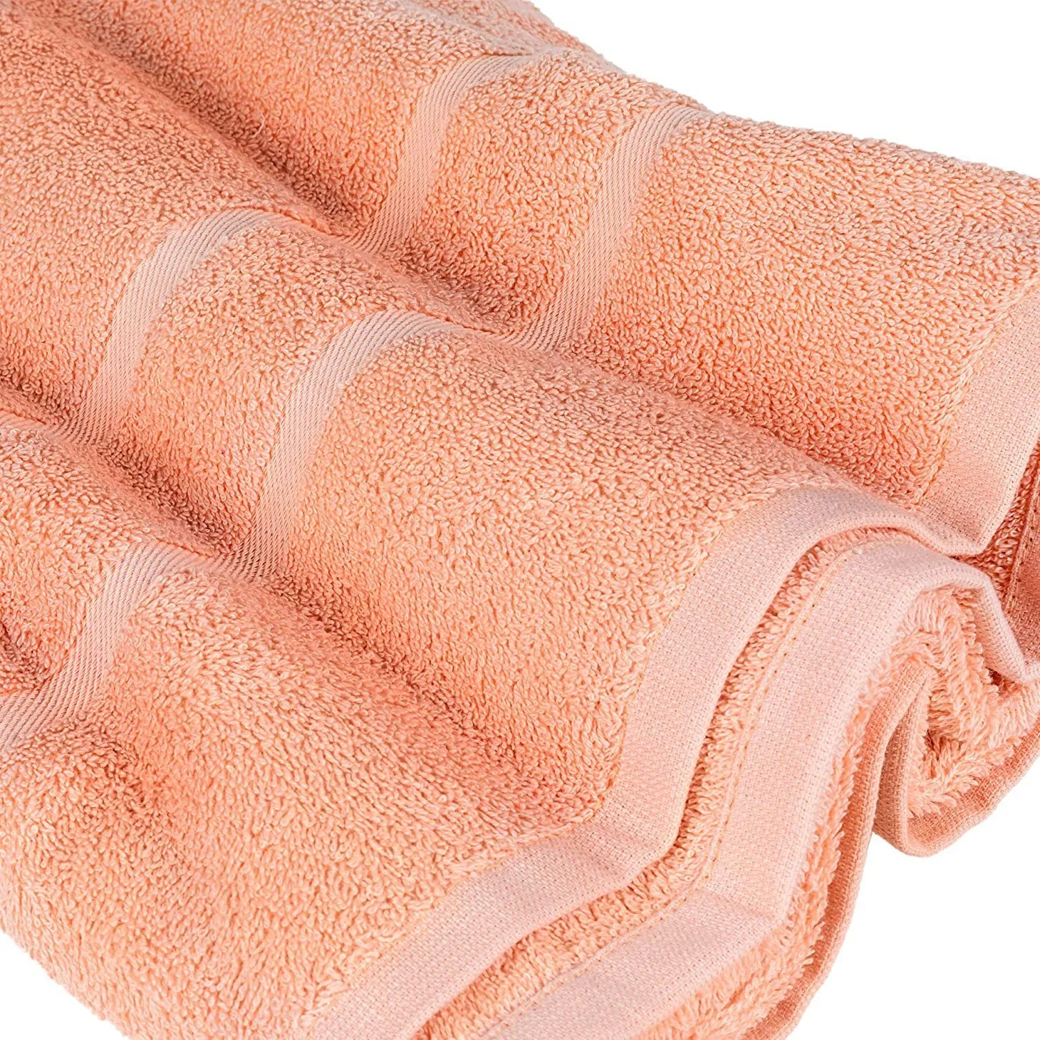 STICKANDSHINE Frottee-Handtücher – Farbe Peach, 100% Baumwolle, 500 g/m²